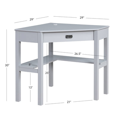 Peggy Corner Desk Gray