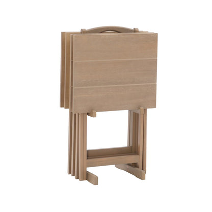 Driftwood Acacia Tray Table Set