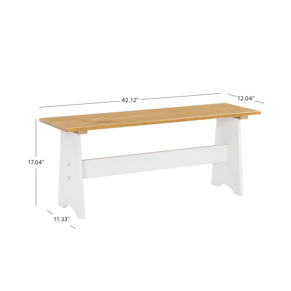 Linson Large Backless Bench Honey White