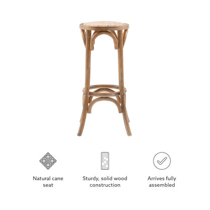 Rae Rattan Seat Backless Bar Stool