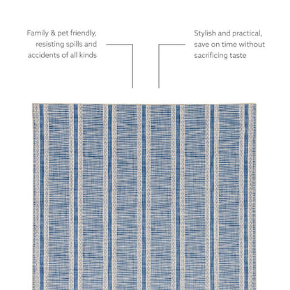 Washable Wallen Ivory/Blue 3x5, Rug