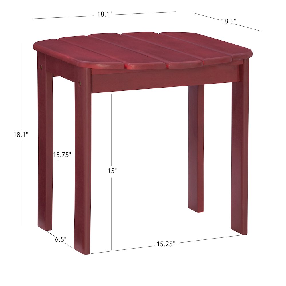 Red Adirondack End Table