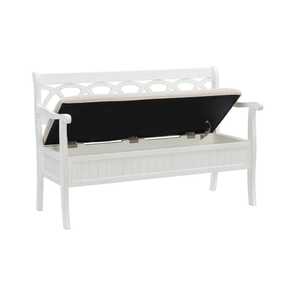 Elliana Storage Bench - White
