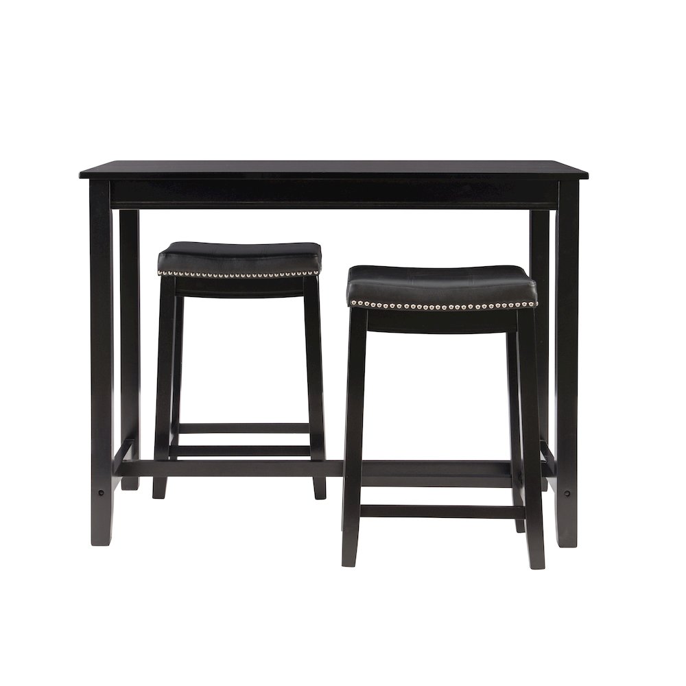 Claridge 3Pc Counter Set Black
