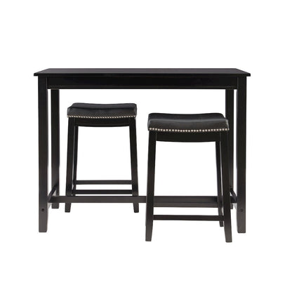 Claridge 3Pc Counter Set Black