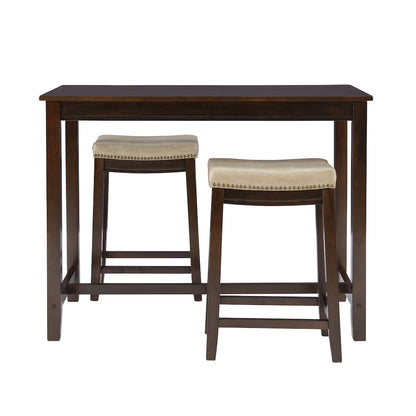 Claridge 3Pc Counter Set Brown Beige