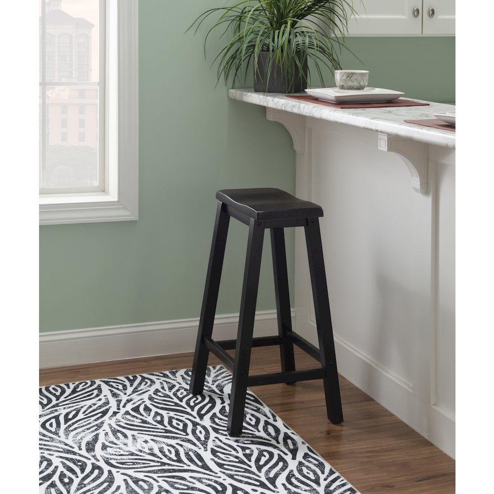 Antique Black with Sand Through Terra Cotta Bar Stool