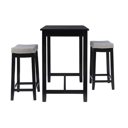 Claridge 3Pc Counter Set Black Grey