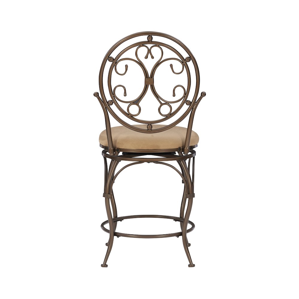 Big and Tall Scroll Circle Back Counter Stool