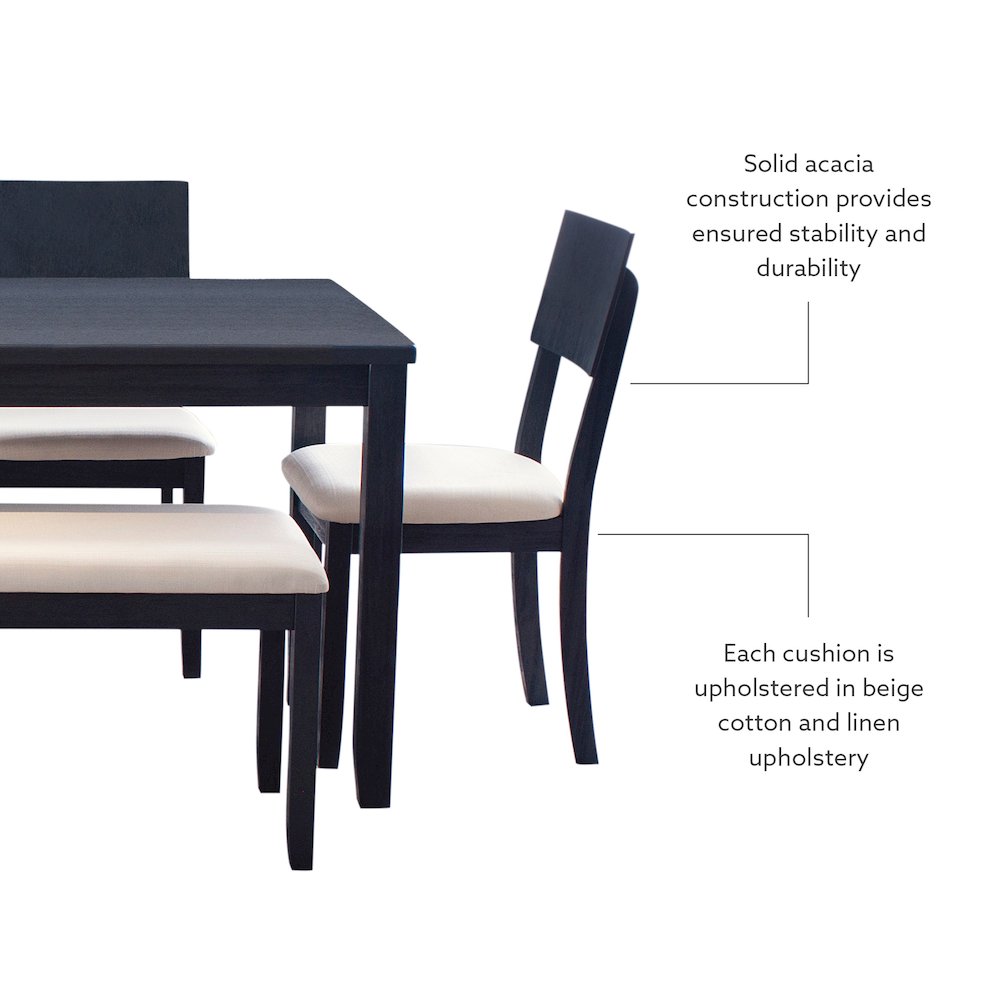 Jorissen 6Pc Dining Set Charcoal