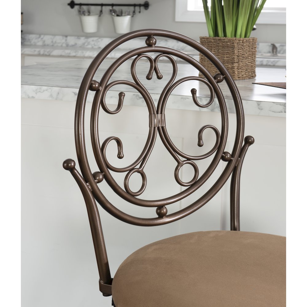 Big and Tall Scroll Circle Back Counter Stool