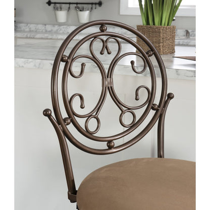 Big and Tall Scroll Circle Back Counter Stool