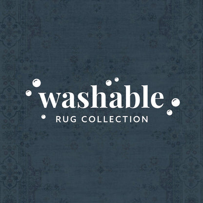 Washable Lennox Pale Blue/Ivory 2x8, Rug