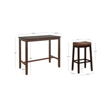 Claridge 3Pc Bar Set Brown Cognac