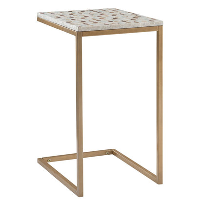 Priscille Capiz Fish Mosaic Accent C Table