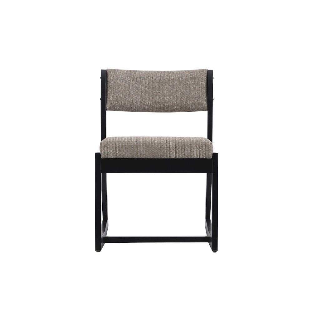 Callum 2 Position Sled Base Chair Black Stone