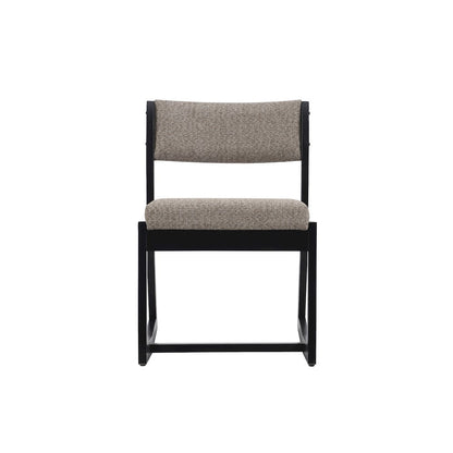 Callum 2 Position Sled Base Chair Black Stone