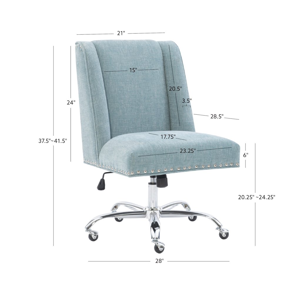 Draper Office Chair, Aqua