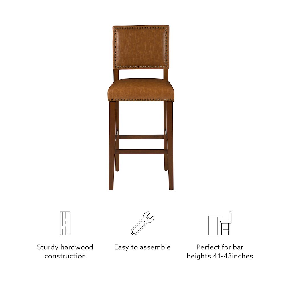 Brook Bar Stool30 Caramel