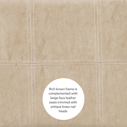 Claridge 3Pc Bar Set Brown Beige