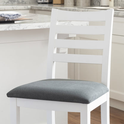 Flynn White Counter Stool Uph Seat