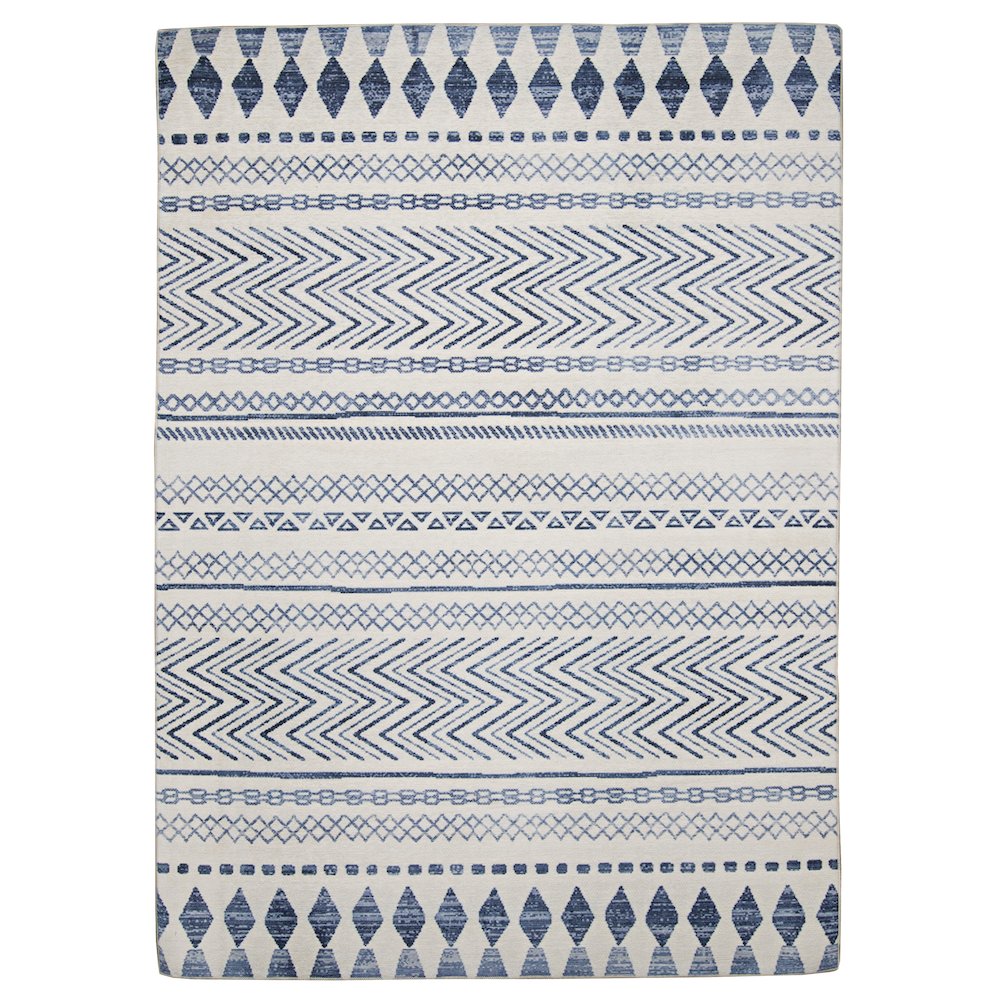 Outdoor Washable Marco Ivory & Blue 7' X 9', Rug