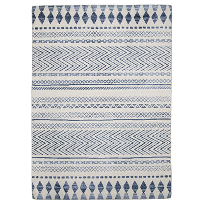 Outdoor Washable Marco Ivory & Blue 7' X 9', Rug