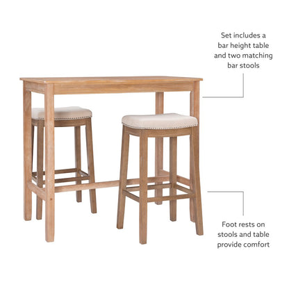 Claridge 3Pc Bar Set Natural