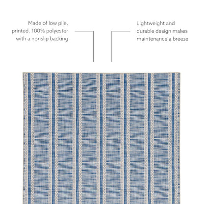 Washable Wallen Ivory/Blue 3x5, Rug