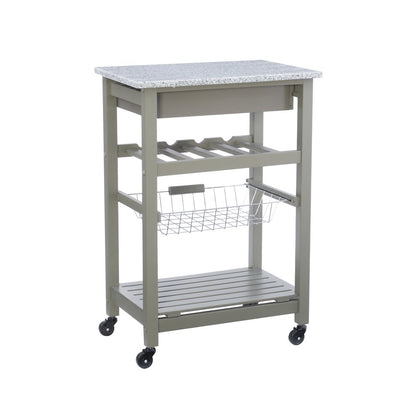 Roger Gray Kitchen Island Granite Top