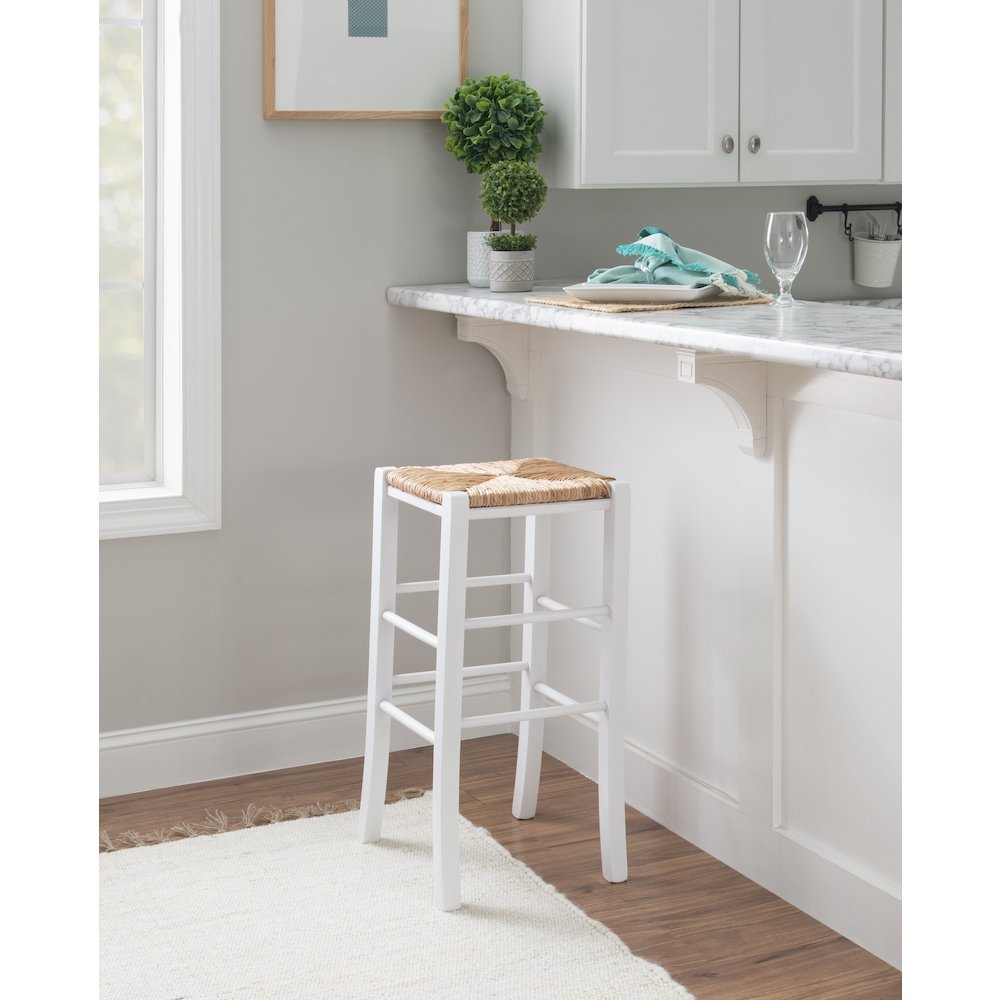 Gianna Backless Barstool White Set Of 2
