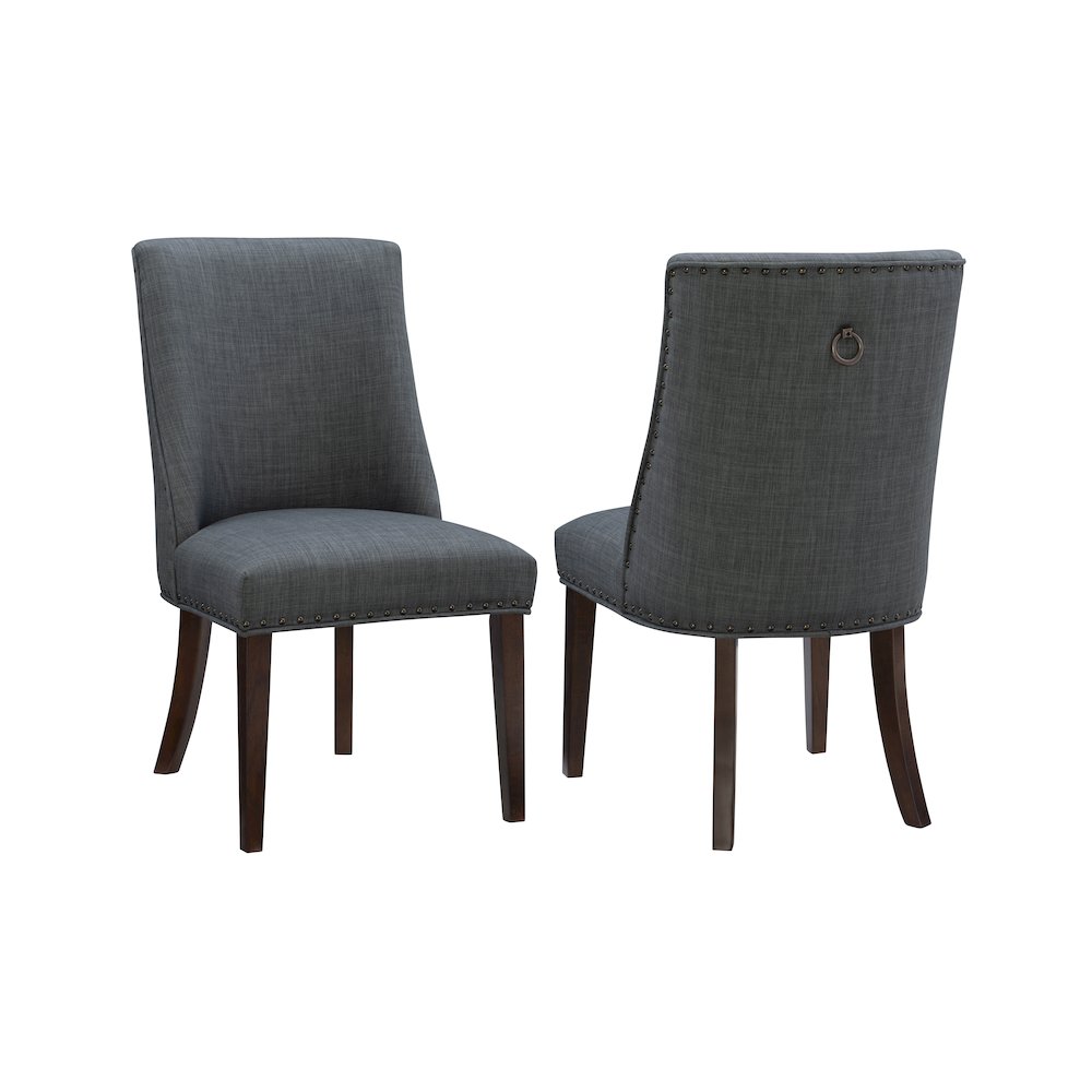 Adler Dining Chair Espresso Grey Set of Two