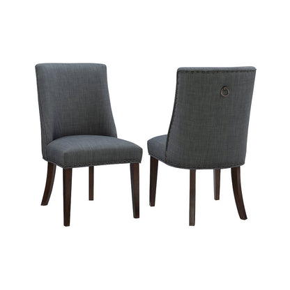 Adler Dining Chair Espresso Grey Set of Two