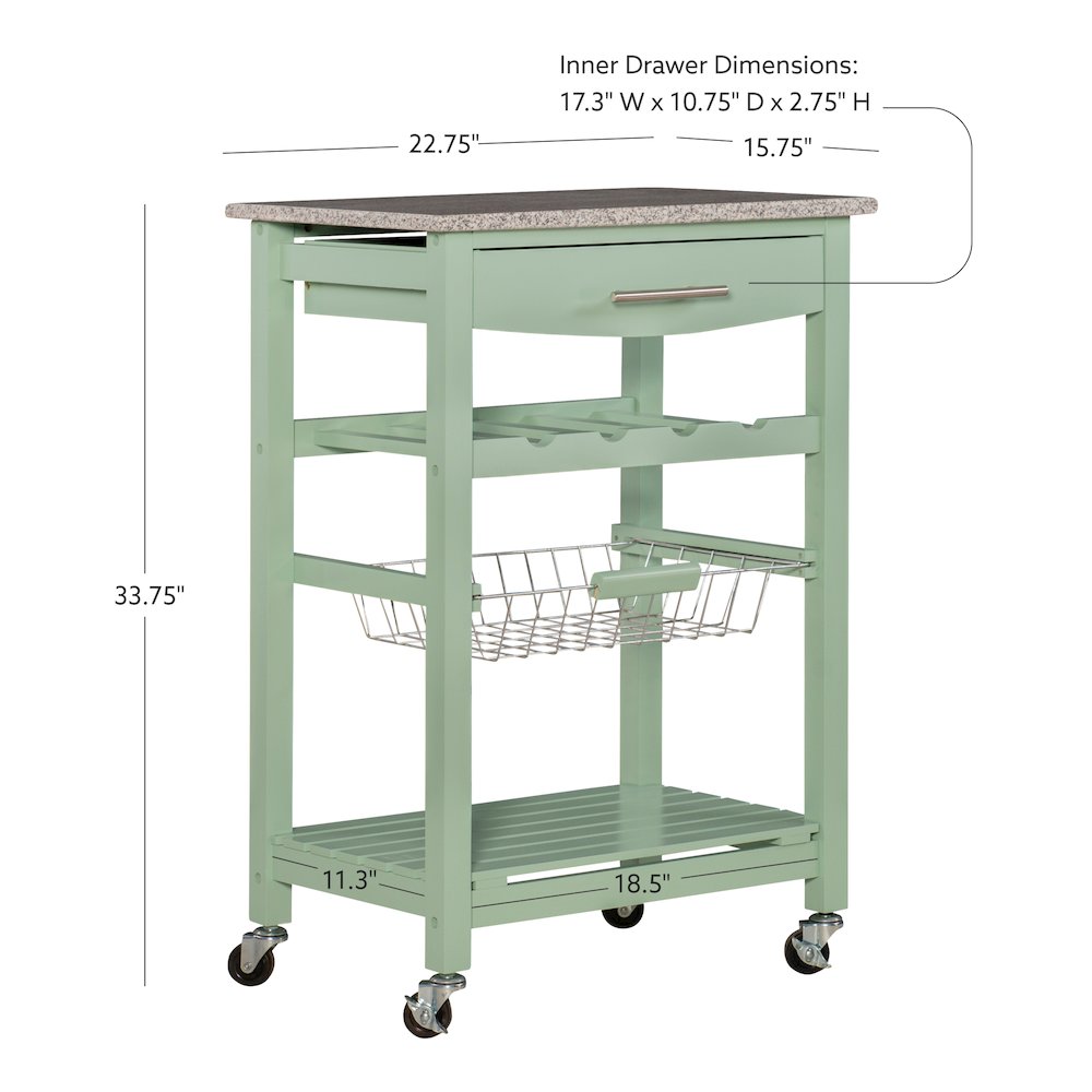 Roger Green Kitchen Island Granite Top