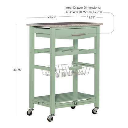 Roger Green Kitchen Island Granite Top