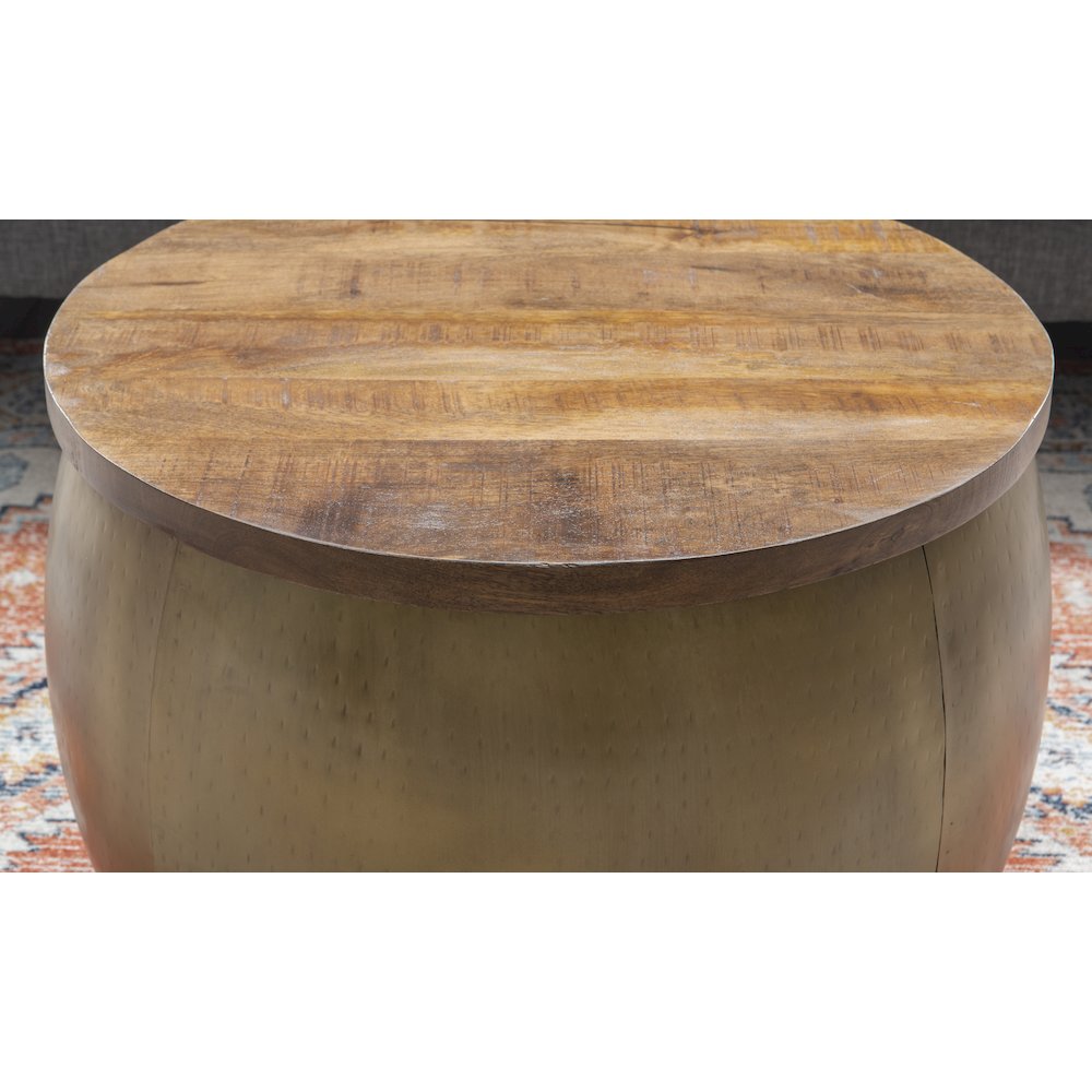 Royce Large Gold Drum With Storage