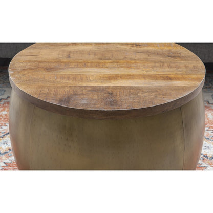Royce Large Gold Drum With Storage