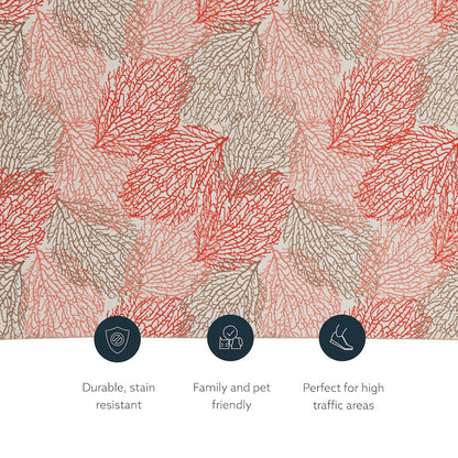 Washable Haylee Ivory/Coral 2x8, Rug