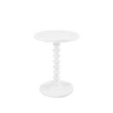 White Round Spindle Table