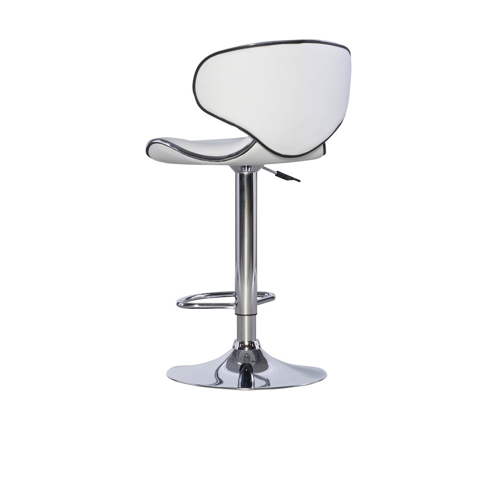 White Adjustable Barstool