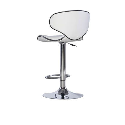 White Adjustable Barstool