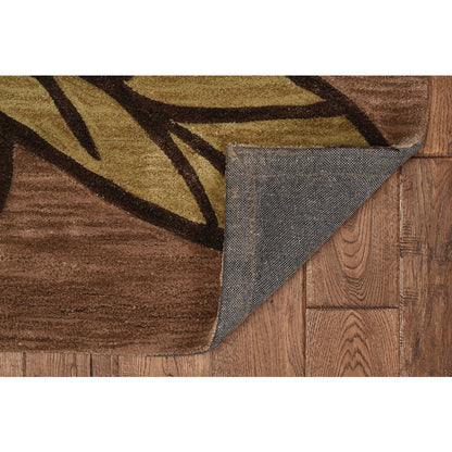 Trio  Space Dyed Beige & Green 5x7, Rug