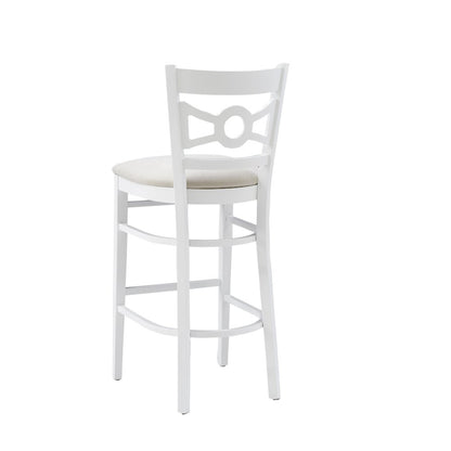 Teresa White Barstool W Uph Seat