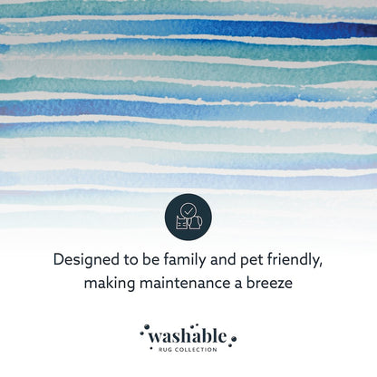 Washable Janna Ivory/Blue 2x3, Rug