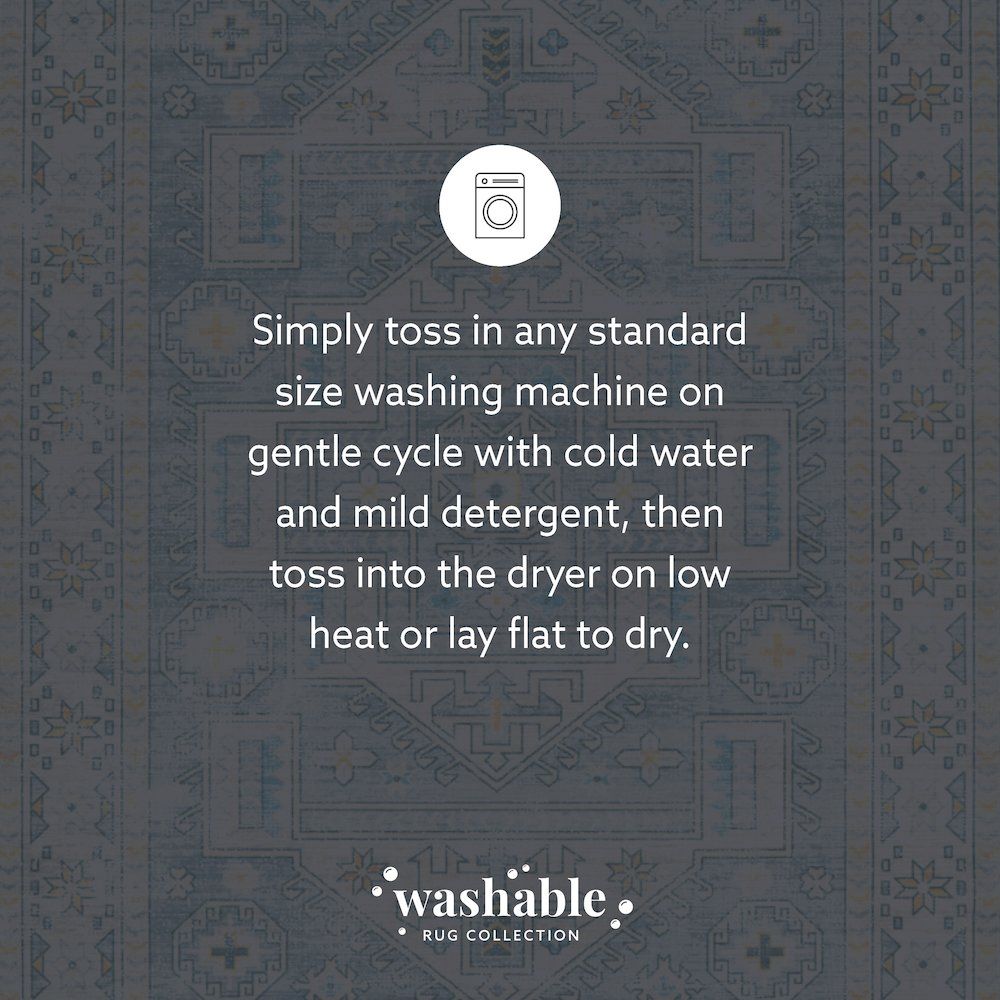 Washable Parson Grey/Beige 5x7, Rug