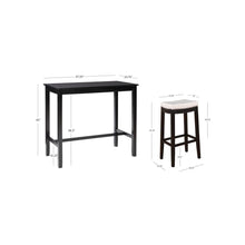 Claridge 3Pc Bar Set Black White