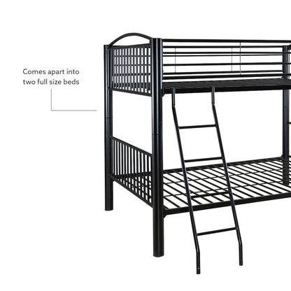 Heavy Metal Black Full Over Full Bunk Bed