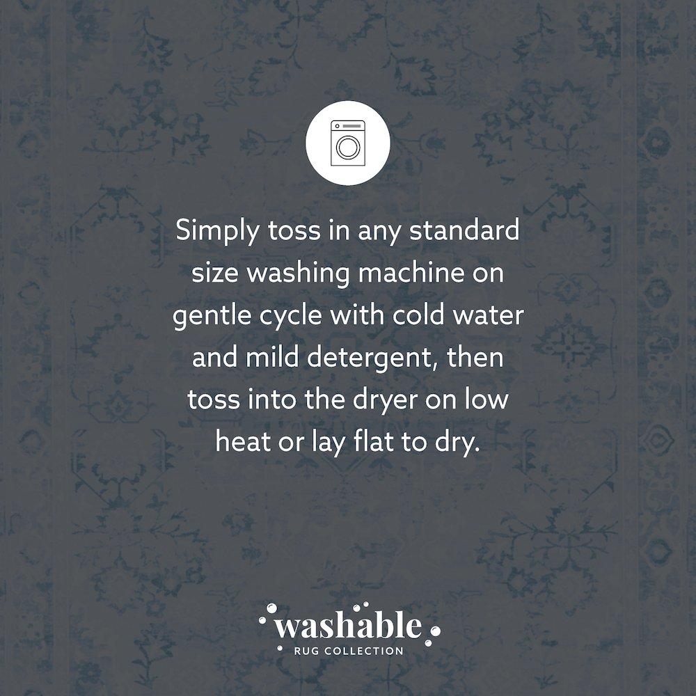 Washable Harris Grey/Ivory 2x3, Rug