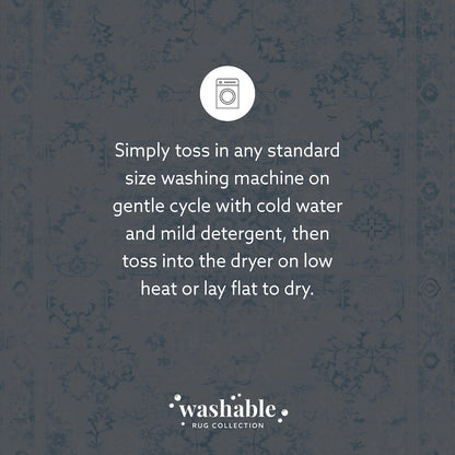 Washable Harris Grey/Ivory 2x3, Rug