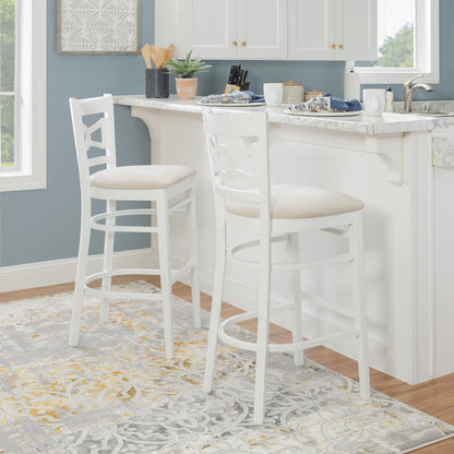 Teresa White Barstool W Uph Seat